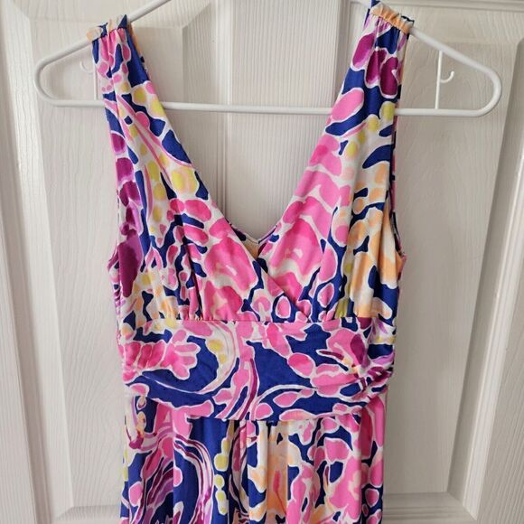 Lilly Pulitzer Sloane Midi Dress Catch and Release Size S - Picture 3 of 10